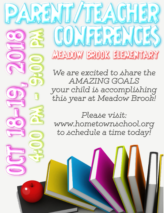 Parent/Teacher Conferences Template PosterMyWall