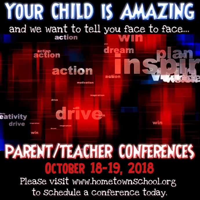 Parent/Teacher Conferences Video Square (1:1) template