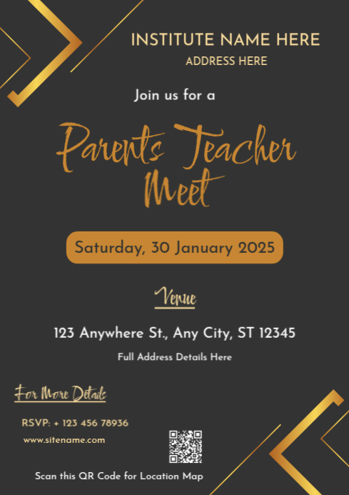 Parent Teacher Meet | PTA Template | PosterMyWall