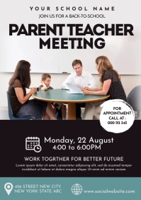 parent teacher meeting A5 template