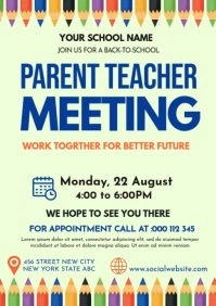 parent teacher meeting A5 template