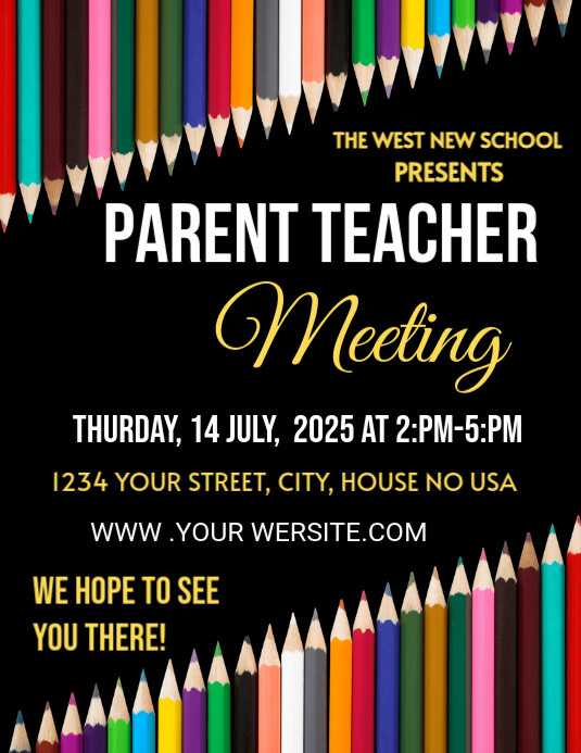 parent teacher meeting Pamflet (VSA Brief) template