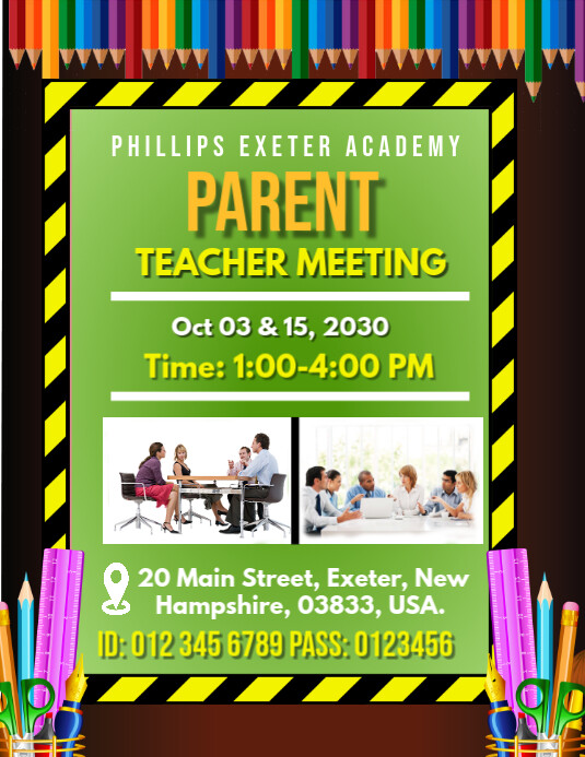 Plantilla de parent teacher meeting flyer | PosterMyWall