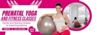 Parental Yoga And Fitness Classes Fotografia de capa do Facebook template