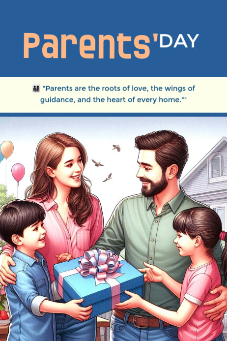 Parents' Day Cartaz template