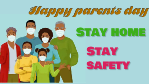 สีน้ำเงิน Parents Day Celebration Vídeo de portada de Facebook Template