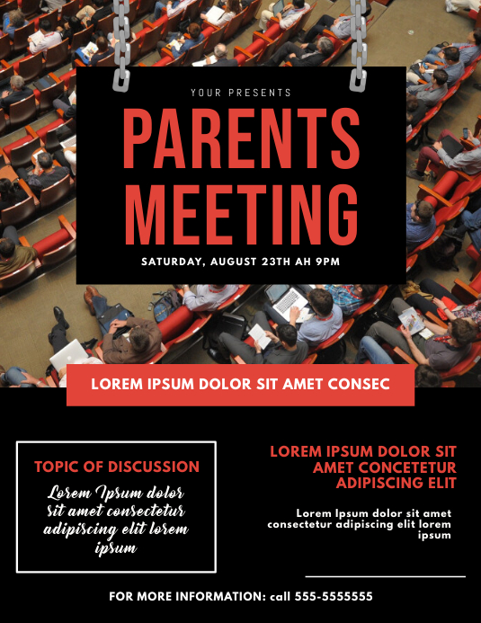 Parents Meeting Flyer Template PosterMyWall
