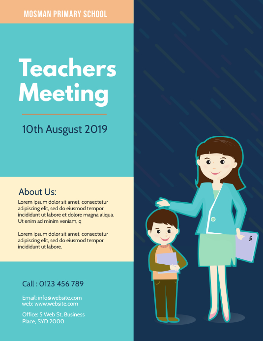 Parents meeting flyer template PosterMyWall