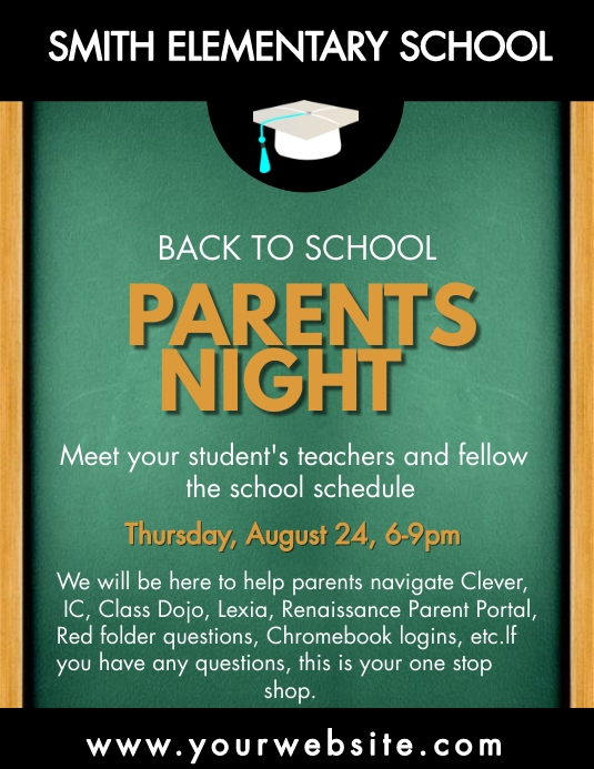 Parents Night , pta meeting ,graduation and Template | PosterMyWall