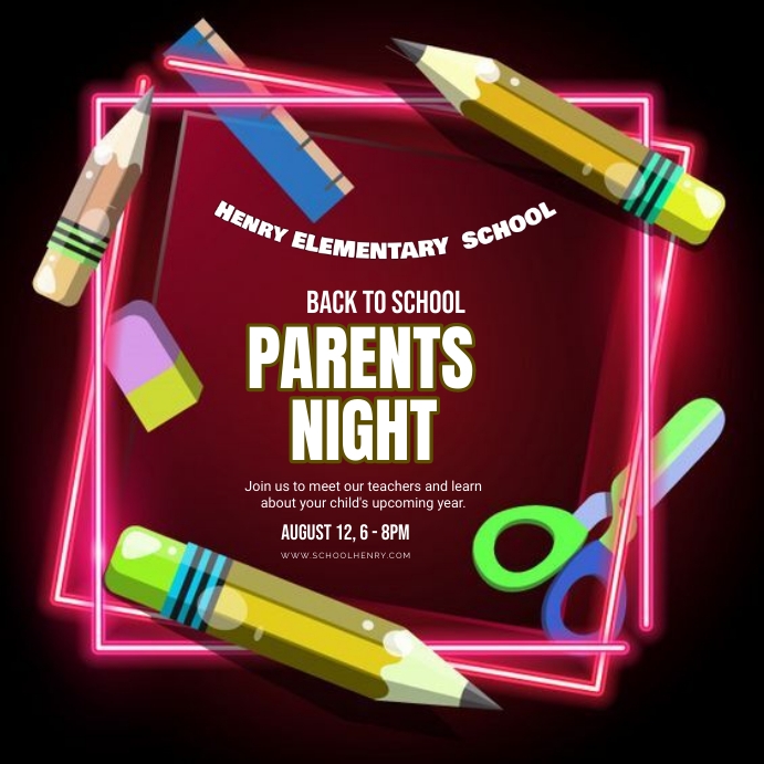 Parents Night , parents meeting ,graduation a Instagram Post template