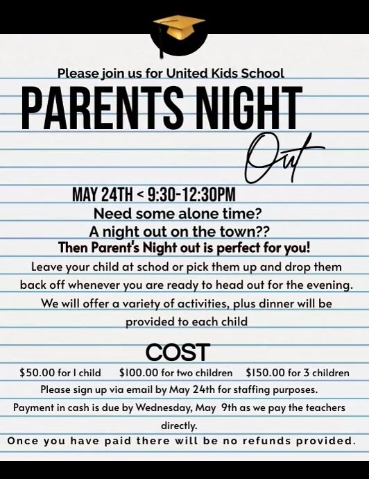 Parents Night , parents meeting ,graduation a Flyer (US Letter) template