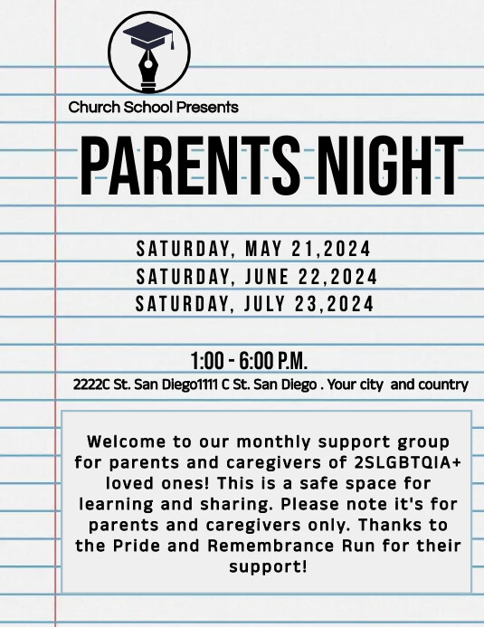 Parent Night Program Sample Parents night Educational Flyer Template | PosterMyWall