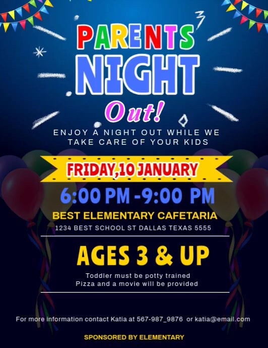 Parents Night Flyer (us Letter) template