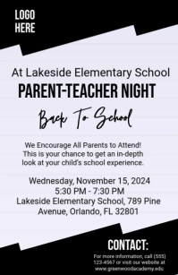 Parents Night flyer Tabloide template