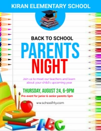 Parents night flyers Volante (Carta US) template