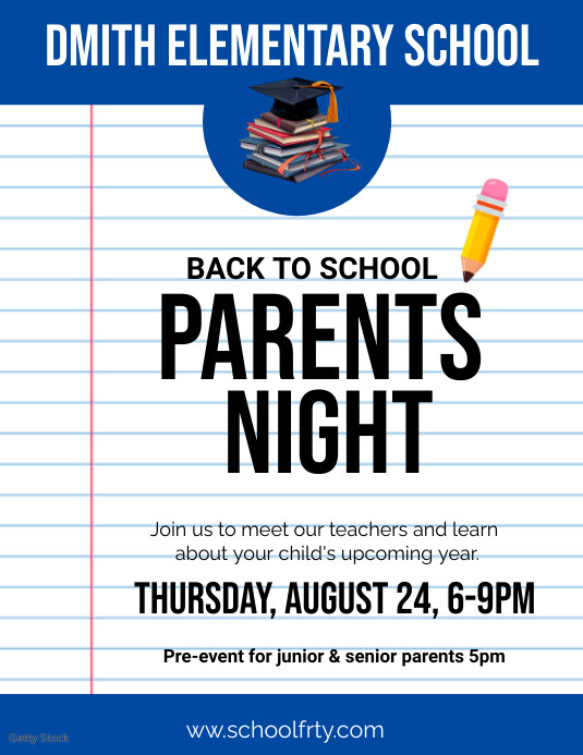 Parent Night Program Sample Parents night flyers Template | PosterMyWall