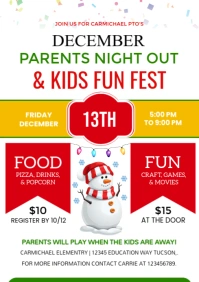 Parents Night Out Flyer A4 template