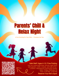 White Parents' Night Out Flyer Template