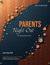 Parents Night Out Flyer Template for Evening Social Events