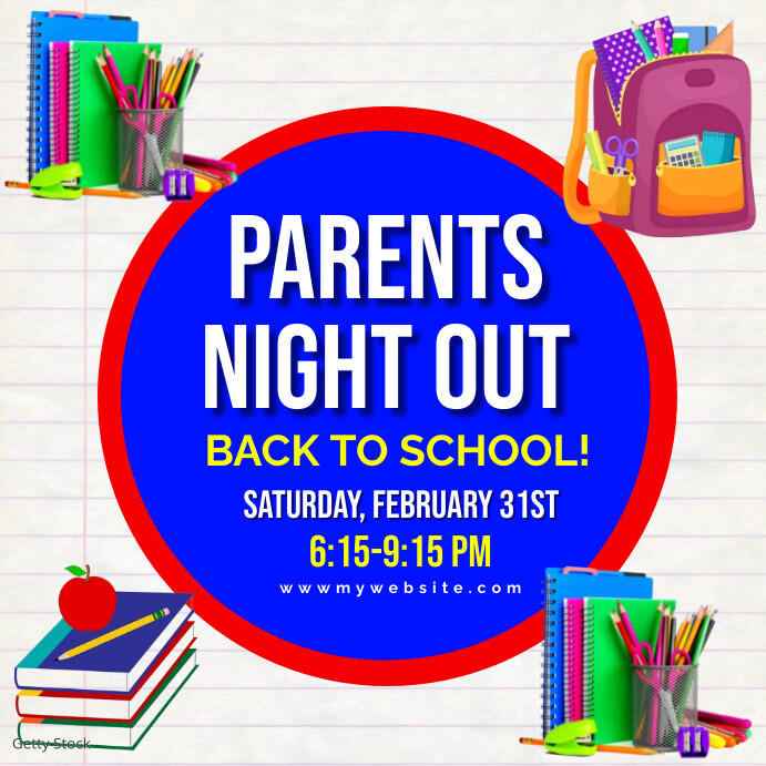 Parents night out flyers Template PosterMyWall