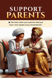 Parents support Poster template