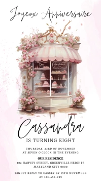 Paris Birthday Instagram-Story template