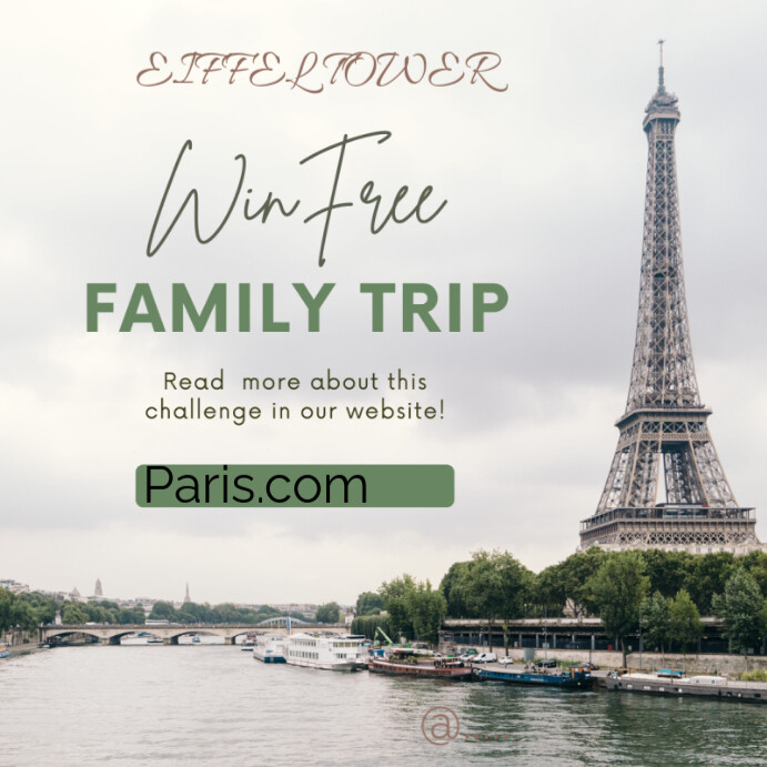 Paris/EIFFEL TOWER Instagram Post template
