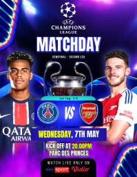 สีน้ำเงิน Champions League Match Iflaya Template