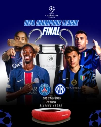 PARIS SAINT GERMAIN VS INTERMILAN FINAL Instagram Portrait template
