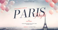 Paris Themed party Facebook promo template