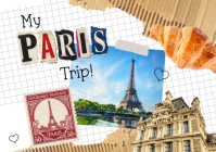 White Paris Travel A4 Template - Page 1