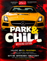 Черный Car Show Event Flyer Template