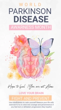 Parkinson Disease day Instagram-Story template