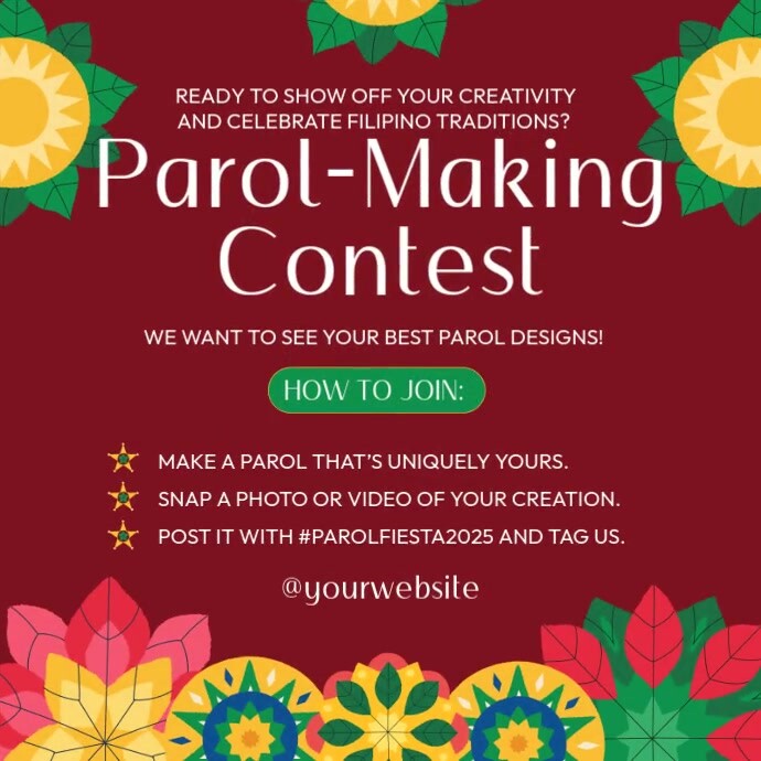 Parol Design Editable Copy of Parol Making Contest | PosterMyWall