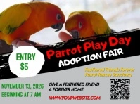 Parrot Play Day flyer template