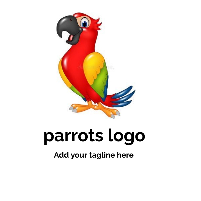 parrots logo🐔 template