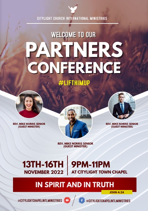 partners conference flyer template | PosterMyWall