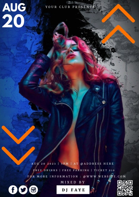 Poster Using Ade PARTY A2 AD.E Template | PosterMyWall