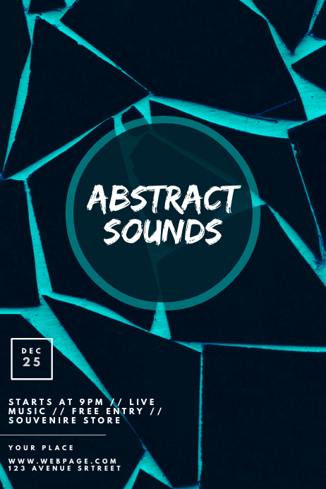 Party Abstract Sounds Party Template | PosterMyWall