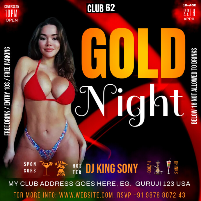 party ad template, Instagram Post