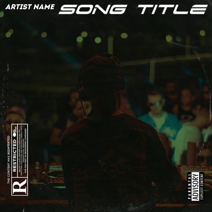 Party album cover template