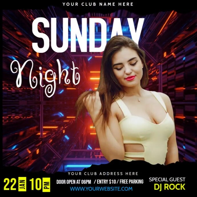 party animated poster, template