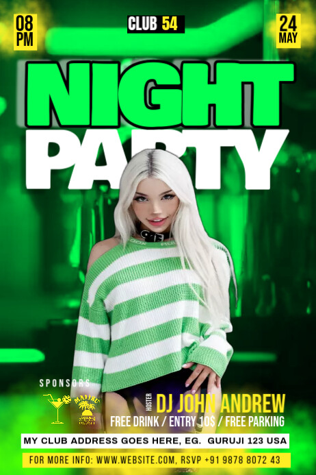 Animated Poster Example party animated poster, Template | PosterMyWall