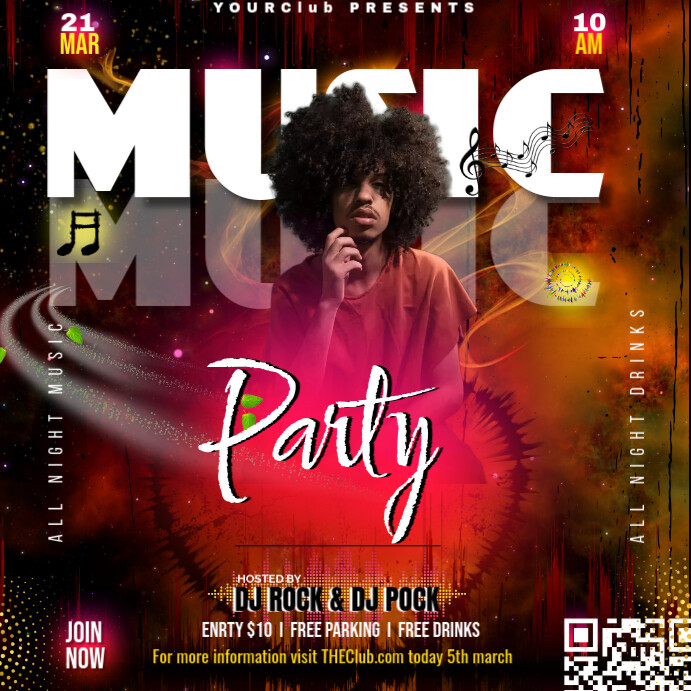 party animated poster, Instagram 帖子 template