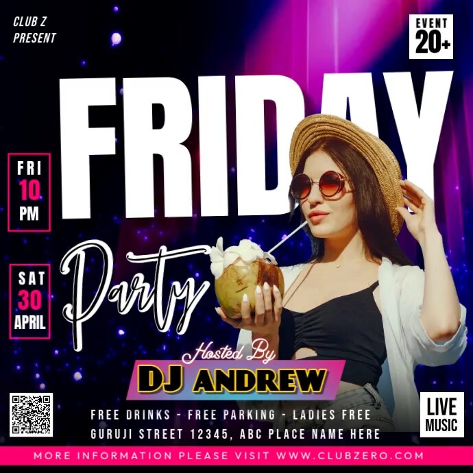 Animated Poster Example party animated poster Template | PosterMyWall