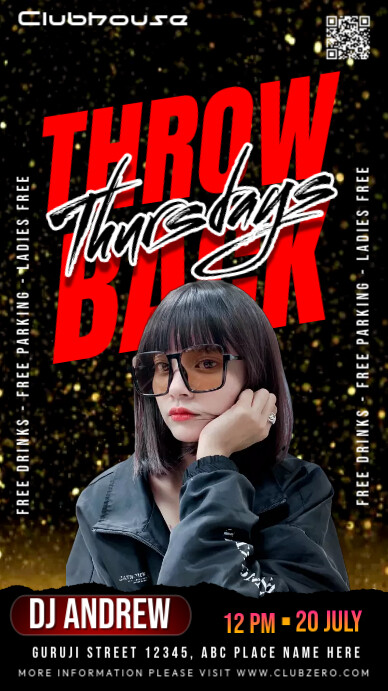 party animated poster Instagram Story template