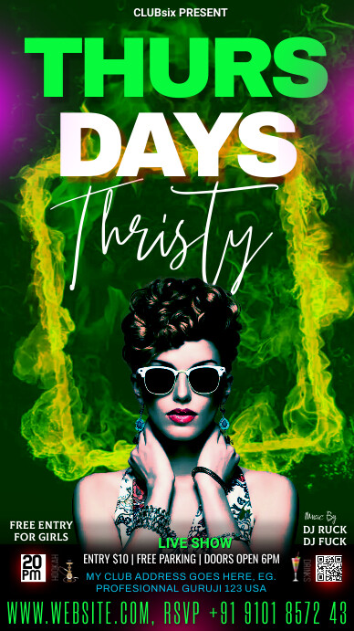 party animated poster Instagram Story template