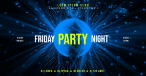 PARTY BANNER Изображение, которым поделились на Facebook template