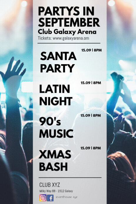 Party Calendar Events Monthly Upcoming Ad Template | PosterMyWall party-calendar-events-monthly-upcoming-ad-template-postermywall