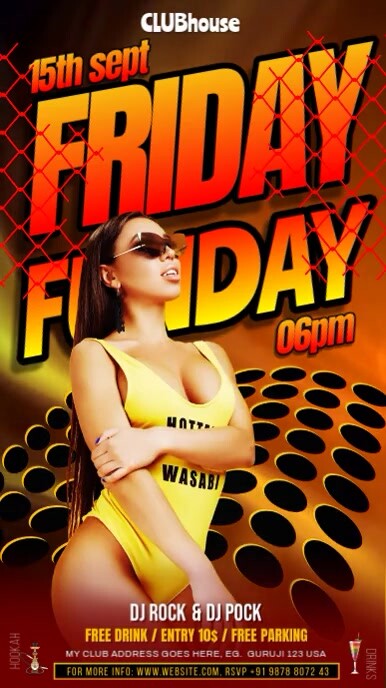party club/bar, Instagram 快拍 template
